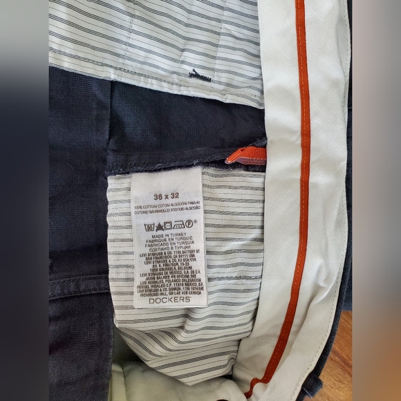 Dockers Men's Dress Pants, Blue, 36 Waist 32 Length, Zipper Back Pockets - Picture 4 of 5